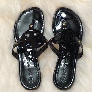 Tory Burch Miller black patent leather